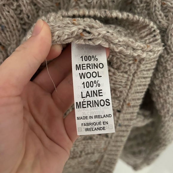 Aran Mor Ireland 100% Merino Wool Cable Knit Sweater - Picture 7 of 8